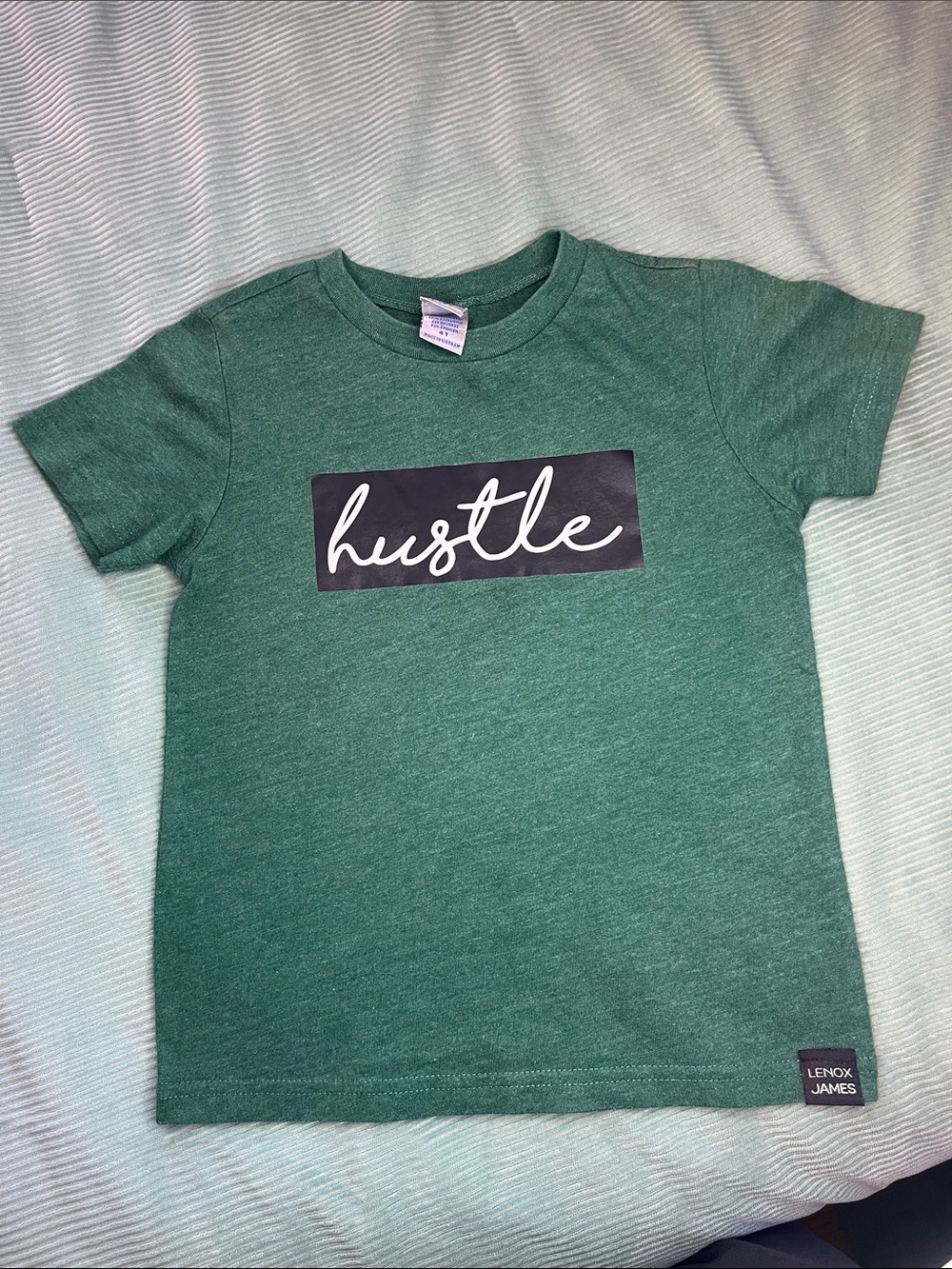 Lenox James Green "hustle" T-shirt size 4T